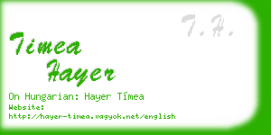 timea hayer business card