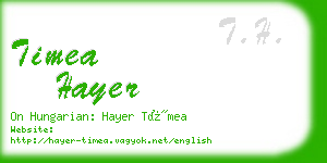timea hayer business card